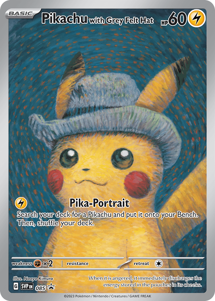Pikachu with Grey Felt Hat - Scarlet & Violet Black Star Promos 